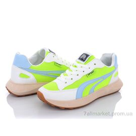 Фотография Кроссовки женские модные Весна/осень 177-27 green (8 пар р.36-41) "Violeta" недорого оптом от прямого поставщика