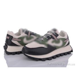 Кросівки жіночі модні Весна/осінь 81-3(81-32) beige-green (8 пар р.36-41) "Violeta" недорого оптом від прямого постачальника