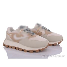 Кросівки жіночі модні Весна/осінь 81-3(81-32) beige (8 пар р.36-41) "Violeta" недорого оптом від прямого постачальника