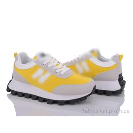 Кросівки жіночі модні Весна/осінь 143-35 yellow (8 пар р.36-41) "Violeta" недорого оптом від прямого постачальника