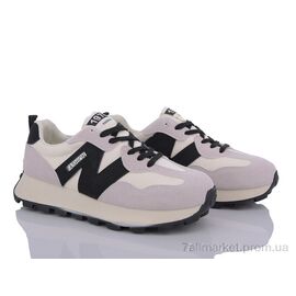 Кросівки жіночі модні Весна/осінь 170-19 beige-black (8 пар р.36-40) "Violeta" недорого оптом від прямого постачальника