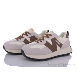 Кросівки жіночі модні Весна/осінь 170-19 beige-brown (8 пар р.36-40) "Violeta" недорого оптом від прямого постачальника