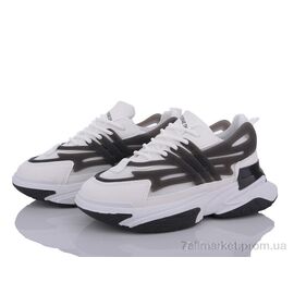 Кросівки жіночі модні Весна/осінь 149-37 white-black (8 пар р.36-41) "Violeta" недорого оптом від прямого постачальника