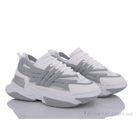 Кросівки жіночі модні Весна/осінь 149-37 white-grey (8 пар р.36-41) "Violeta" недорого оптом від прямого постачальника