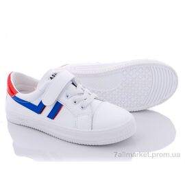 Фотография Кроссовки детские модные Весна/осень Q60 (M150) white-blue (8 пар р.31-37) "Violeta" недорого оптом от прямого поставщика