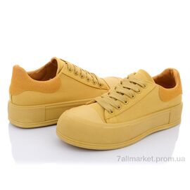 Фотография Кеды женские стильные Весна/осень 20-883-4 yellow (8 пар р.36-41) "Violeta" недорого оптом от прямого поставщика