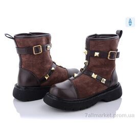 Фотография Ботинки женские стильные Весна/осень 197-72 brown (8 пар р.36-41) "Violeta" недорого оптом от прямого поставщика