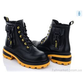Черевики жіночі стильні Весна/осінь 197-36 black-yellow (8 пар р.36-41) "Violeta" недорого оптом від прямого постачальника