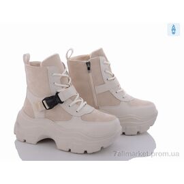 Фотография Ботинки женские стильные Весна/осень 197-57 beige (8 пар р.36-40) "Violeta" недорого оптом от прямого поставщика