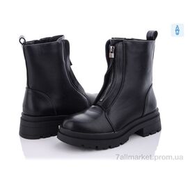 Фотография Ботинки женские стильные Весна/осень M633-1 black (8 пар р.36-41) "Violeta" недорого оптом от прямого поставщика