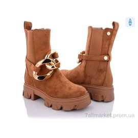 Фотография Ботинки женские стильные Весна/осень M615-5 camel (8 пар р.36-41) "Violeta" недорого оптом от прямого поставщика