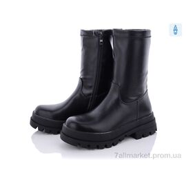 Фотография Ботинки женские стильные Весна/осень M607-1 black (8 пар р.36-41) "Violeta" недорого оптом от прямого поставщика