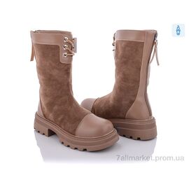 Фотография Ботинки женские стильные Весна/осень 197-87 khaki (8 пар р.36-41) "Violeta" недорого оптом от прямого поставщика