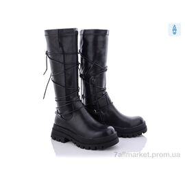 Чоботи жіночі зручні Весна/осінь M606-1 black (8 пар р.36-41) "Violeta" недорого оптом від прямого постачальника