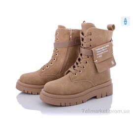 Черевики жіночі стильні Весна/осінь 20-927-2 khaki (8 пар р.36-41) "Violeta" недорого оптом від прямого постачальника