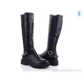 Чоботи жіночі зручні Весна/осінь M732-1 black (8 пар р.36-41) "Violeta" недорого оптом від прямого постачальника