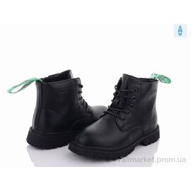 Черевики дитячі зручні Весна/осінь Y90-0279B black-green (6 пар р.32-37) "Violeta" недорого оптом від прямого постачальника