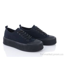 Фотография Кроссовки женские модные Весна/осень 20-946-1 all black (8 пар р.36-41) "Violeta" недорого оптом от прямого поставщика