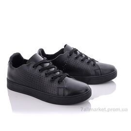 Фотография Кроссовки женские модные Весна/осень 20-949-1 black (8 пар р.36-41) "Violeta" недорого оптом от прямого поставщика