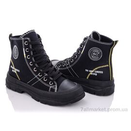 Фотография Кеды женские стильные Весна/осень 177-22 black (8 пар р.36-41) "Violeta" недорого оптом от прямого поставщика