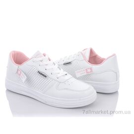 Фотография Кроссовки женские модные Весна/осень 176-3 white-pink (8 пар р.36-40) "Violeta" недорого оптом от прямого поставщика