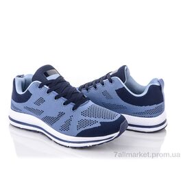 Кросівки чоловічі модні Весна/осінь 24-151 blue (8 пар р.40-45) "Violeta" недорого оптом від прямого постачальника