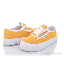 Фотография Кроссовки женские модные Весна/осень 9-762 yellow (8 пар р.36-41) "Violeta" недорого оптом от прямого поставщика
