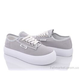 Фотография Кроссовки женские модные Весна/осень 9-762 grey (8 пар р.36-41) "Violeta" недорого оптом от прямого поставщика