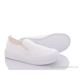 Сліпони жіночі тканинні Весна/осінь 9-763 white (8 пар р.36-41) "Violeta" недорого оптом від прямого постачальника