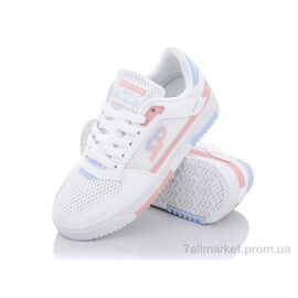 Фотография Кроссовки женские модные Весна/осень 203-33 white-pink (8 пар р.36-40) "Violeta" недорого оптом от прямого поставщика