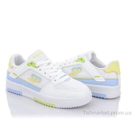Кросівки жіночі модні Весна/осінь 203-33 white-yellow (8 пар р.36-40) "Violeta" недорого оптом від прямого постачальника
