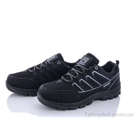 Кросівки чоловічі модні Весна/осінь 9-776 black (8 пар р.40-45) "Violeta" недорого оптом від прямого постачальника