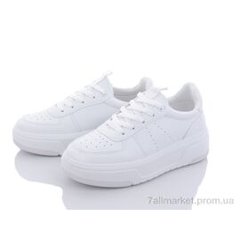 Фотография Кроссовки женские модные Весна/осень 20-968 white (8 пар р.36-41) "Violeta" недорого оптом от прямого поставщика