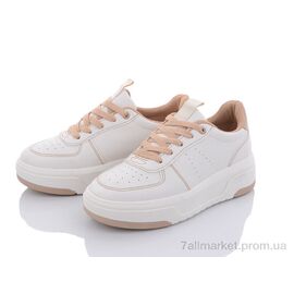 Фотография Кроссовки женские модные Весна/осень 20-968 beige (8 пар р.36-41) "Violeta" недорого оптом от прямого поставщика