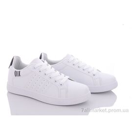 Фотография Кроссовки женские модные Весна/осень 20-966 white-black (8 пар р.36-41) "Violeta" недорого оптом от прямого поставщика