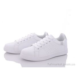 Фотография Кроссовки женские модные Весна/осень 20-966 white-grey (8 пар р.36-41) "Violeta" недорого оптом от прямого поставщика