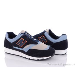 Кросівки чоловічі модні Весна/осінь 20-977 blue-orange (8 пар р.40-45) "Violeta" недорого оптом від прямого постачальника