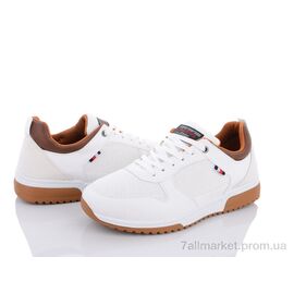 Кросівки чоловічі модні Весна/осінь 20-971 white (8 пар р.40-45) "Violeta" недорого оптом від прямого постачальника