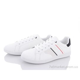 Кросівки чоловічі модні Весна/осінь 9-781 white-black (8 пар р.40-45) "Violeta" недорого оптом від прямого постачальника