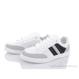 Кросівки чоловічі модні Весна/осінь 9-778 white-grey (8 пар р.40-45) "Violeta" недорого оптом від прямого постачальника