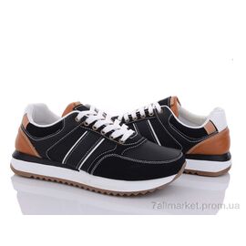 Кросівки чоловічі модні Весна/осінь 20-975 black (8 пар р.40-45) "Violeta" недорого оптом від прямого постачальника