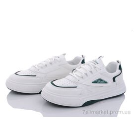 Кросівки жіночі модні Весна/осінь 186-21 white-green (8 пар р.36-40) "Violeta" недорого оптом від прямого постачальника