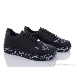 Кросівки жіночі модні Весна/осінь 20-1005-1 black (8 пар р.36-41) "Violeta" недорого оптом від прямого постачальника