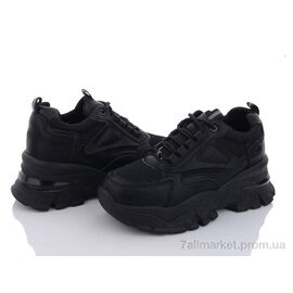 Кросівки жіночі модні Весна/осінь 20-1001-1 black (8 пар р.36-41) "Violeta" недорого оптом від прямого постачальника