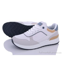 Кросівки чоловічі модні Весна/осінь 20-997-2 white (8 пар р.40-45) "Violeta" недорого оптом від прямого постачальника