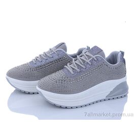 Кросівки жіночі модні Весна/осінь 169-22 grey (8 пар р.36-41) "Violeta" недорого оптом від прямого постачальника