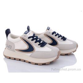 Фотография Кроссовки женские модные Весна/осень 170-20 beige-blue (8 пар р.36-41) "Violeta" недорого оптом от прямого поставщика