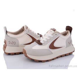 Фотография Кроссовки женские модные Весна/осень 170-20 beige-brown (8 пар р.36-41) "Violeta" недорого оптом от прямого поставщика