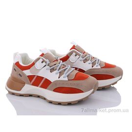Кросівки жіночі модні Весна/осінь 170-21 orange (8 пар р.36-41) "Violeta" недорого оптом від прямого постачальника