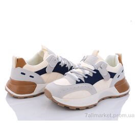 Кросівки жіночі модні Весна/осінь 170-21 beige (8 пар р.36-41) "Violeta" недорого оптом від прямого постачальника